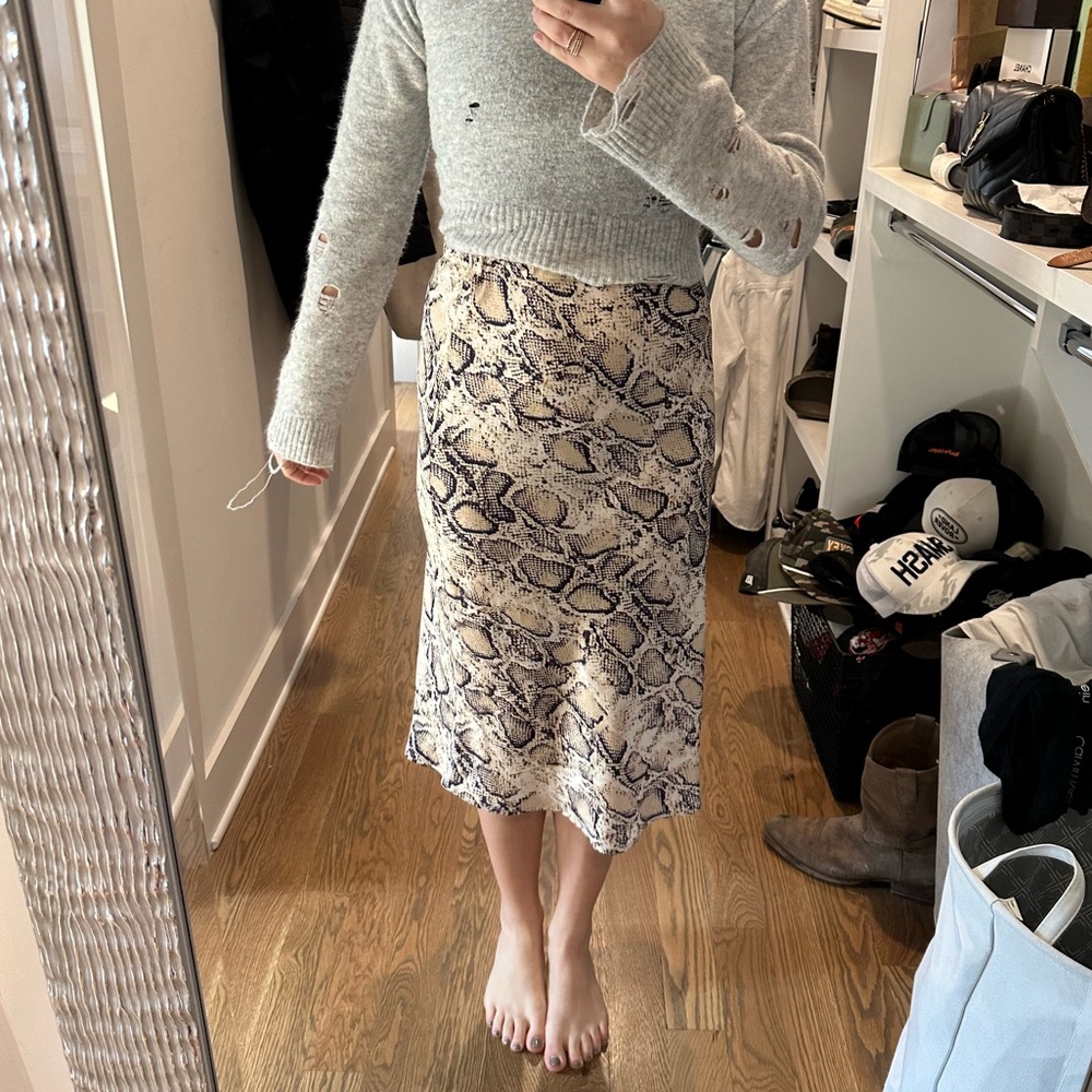 Snake Print Skirt
